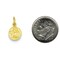 14K Yellow Gold Angel Charm Pendant Religious Jewerly 16mm x 13mm